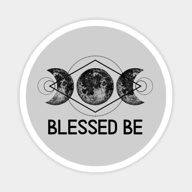 Wicca Gift Pagan Triple Moon Goddess Blessed Be Gifts Magnet by InnerMagic